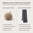 Serviette de douche exfoliante Totono
