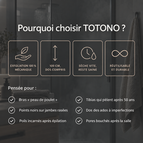 Serviette de douche exfoliante Totono